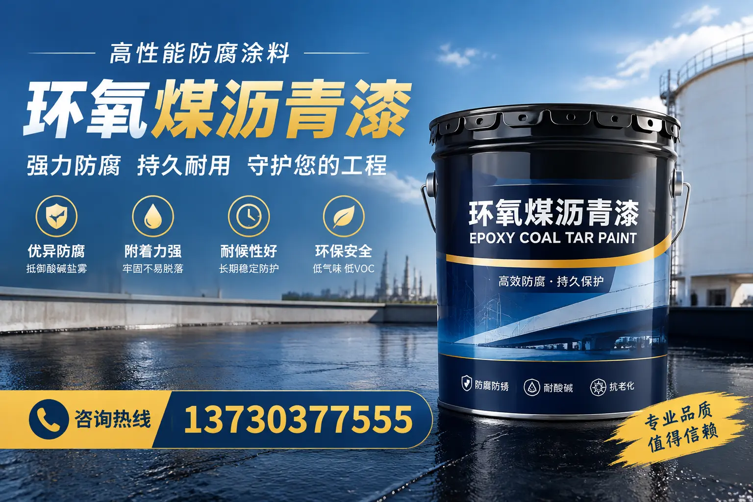 环氧煤沥青漆的耐久性分析，适合锡林郭勒的使用场景