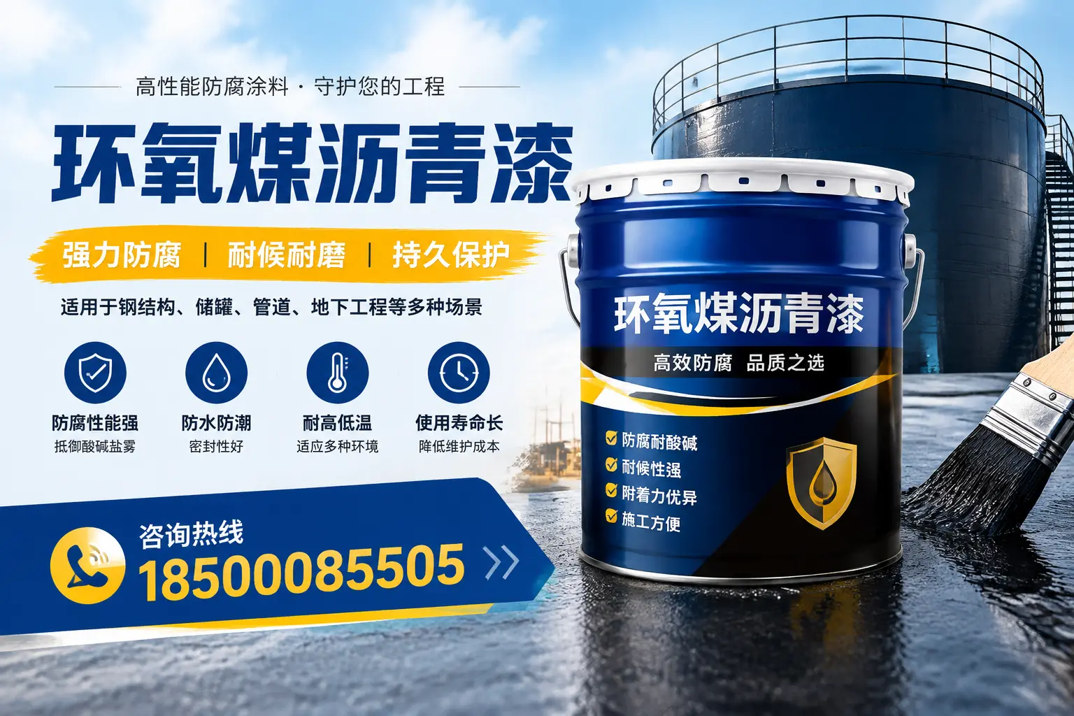 环氧煤沥青漆在工业中的应用，锡林郭勒企业的选择